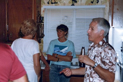 Susan with Gene Rhodes.  He is a neighbour of Bob's and a fellow car enthusiast.