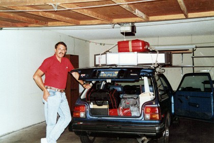 Sunday 28 August, 1988  The car is loaded with my model box on top and I'm on my way to LAX. I feel very sad right now for two reasons: I thoroughly enjoyed my time here and do not want to go back to Oz, and I know that I will miss my beautiful wife who is to stay behind.