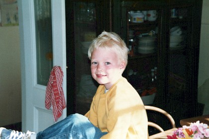 October 2-3, 1988  I go to Braidwood to visit Steve and Sam, Jenni's brother and sister-in-law.  This is their son Jarrah.