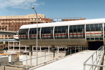 The Percivals and I catch a monorail to Darling Harbour.