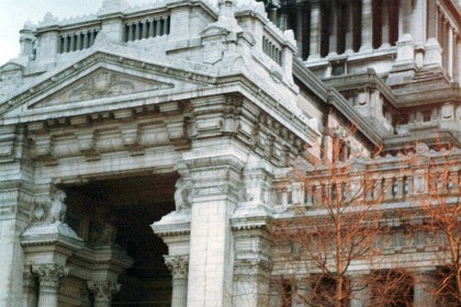 The building suffered heavy damage during World War II, during which the cupola was destroyed, and later rebuilt higher than the original. The building has been under renovation since 1984.