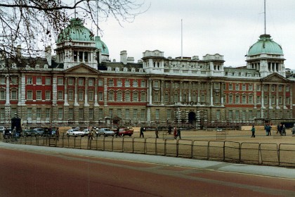 Standing in Horse Guards Rd looking across at Horse Guards Parade. Number 10 Downing Street is just out of picture behind me.