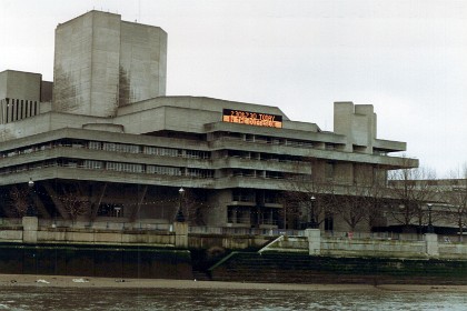 This is the National Theatre on the southside. Our ferry has just gone under Waterloo Bridge