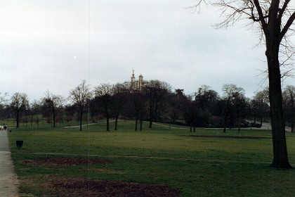 This is the Old Royal Observatory at Greenwich. It played a major role in the history of astronomy and navigation, and because the Prime Meridian passes through it, it gave its name to Greenwich Mean Time, the precursor to today's Coordinated Universal Time (UTC).