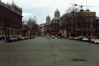 Whitehall is lined with Government offices.