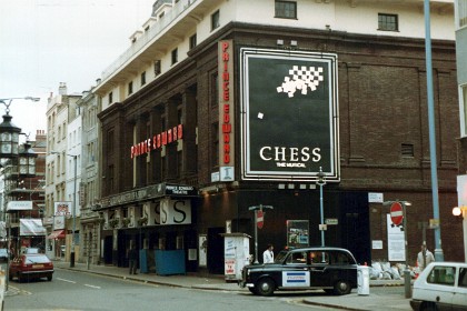 I travel by foot to the West End, Chess is playing at the Prince Edward Theatre.