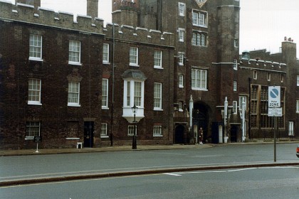 On Guard at St James's Palace. St James's Palace is still a working palace, and the Royal Court is still formally based there.  It is also the London residence of Princess Anne, Princess Beatrice, and Princess Alexandra. The palace complex includes York House, the former home of the Prince of Wales and his sons, Princes William and Harry. Lancaster House, located next door, is used by HM Government for official receptions, and the nearby Clarence House, the former home of the Queen Mother, is now the residence of Charles, the Prince of Wales.