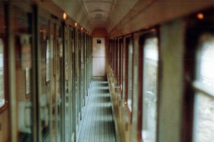 Inside the train.