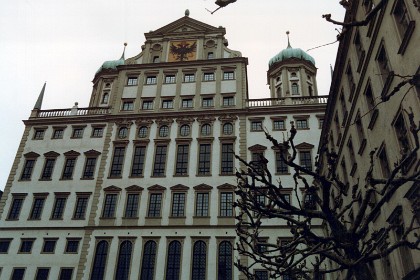 The very impressive Augsburg Town Hall (Rathaus).  The Town Hall is the administrative centre of Augsburg and one of the most significant secular buildings of the Renaissance style north of the Alps. It was designed and built by Elias Holl in 1615–1624. Due to its historic and cultural importance, it is protected by the Hague Convention for the Protection of Cultural Property in the Event of Armed Conflict. To me, this classification identifies suitable targets for extremists.