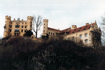 This is the Hohenschwangau residence of the Bavarian monarchs. It was built in the 19th-century and was the childhood residence of King Ludwig II of Bavaria. It was built  by his father, King Maximilian II of Bavaria.