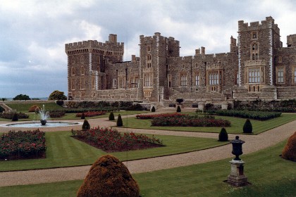 Outside Windsor Castle in the East Terrace lawn. I don't realise it at the time, but the gardens are arranged in a huge U shape connected by straight paths through its centre.