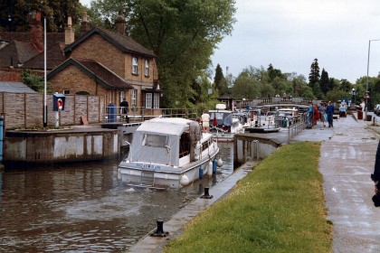 The River Thanes at Maidenhead 7 miles NW from Windsor Castle.