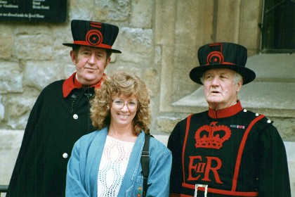 Tuesday May 30, 1988  We visit the Tower of London. These are the Yeoman Warders (or Beefeaters)