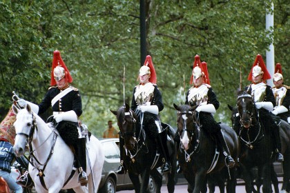 The mounted guard that is formed by the Household Cavalry is called the Queen's Life Guard.