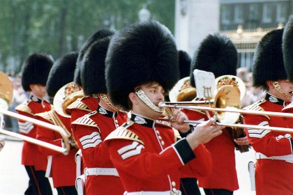 Buttons in threes. Scots Guard.