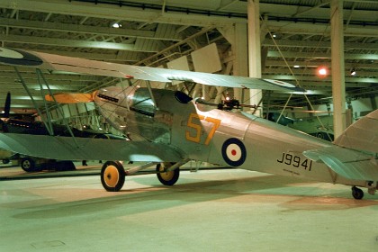 Thursday June 2, 1988   We travel by train to the Royal Air Force Museum at Hendon, 10 miles north of London.  This is a Hawker Hart from 1928.