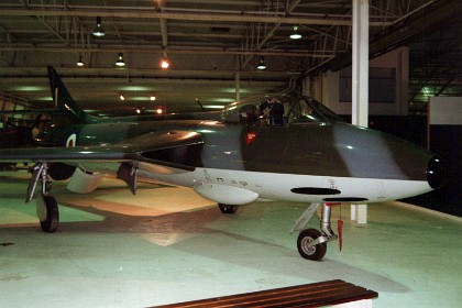 Hawker Hunter F5 of 1954.  To my eye, one of the most beautiful planes ever made.