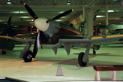 Hawker Typhoon. This is the last surviving Typhoon. It was presented to the RAF by the Smithsonian in Washington DC.