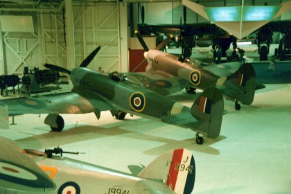 The Typhoon and Tempest. Why my interest? Because the basic outlines of these planes is what the early stunt model aeroplanes looked like; but they have evolved from here and look nothing like the originals.  With so few of these planes remaining in the world, it is a privilege to see them.