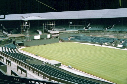 This is the Royal Box and the player's entrance.