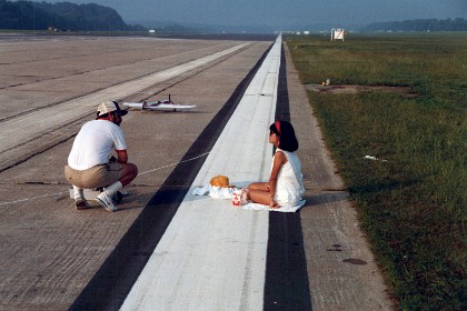 As does Kaz Minato. Jim Hoffman chats with Miyako while Kaz' plane waits on the tarmac.