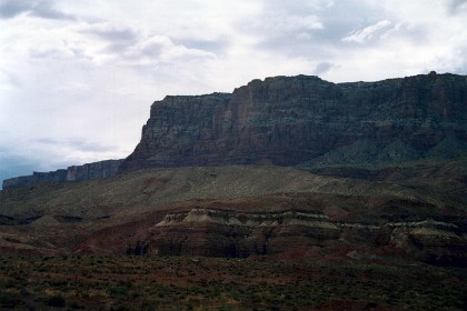 The name Marble Canyon is a misnomer because there is no marble there. Although John Wesley Powell knew this when he named the canyon, he thought the polished limestone looked like marble. In his words, "The limestone of the canyon is often polished, and makes a beautiful marble. Sometimes the rocks are of many colors – white, gray, pink, and purple, with saffron tints."