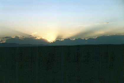 We get to see yet another sunset on the road.