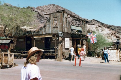 Mr Knotts of Knott's Berry Farm bought and restored the town, partially restored it at least. Logically, there is no such thing as a restored ghost town.