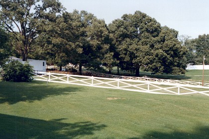 Horse corrals in the 14 acre back yard.