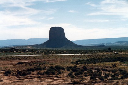 This is looking to the west at Mitchell Butte.