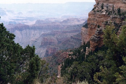 The Grand Canyon is being carved by the Colorado River. The canyon is 277 miles long, up to 18 miles wide and attains a depth of over a mile (6,093 feet).