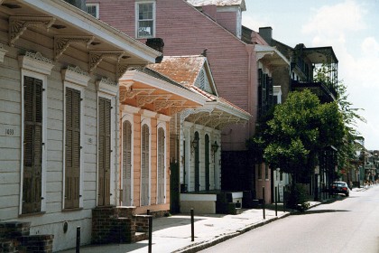 Most of the French Quarter was destroyed by fire in the 1800's. These are some of the restored French buildings.