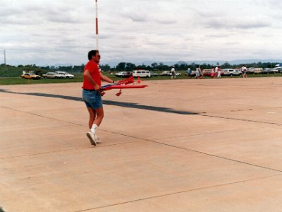 I take my model into the circle for an official flight.