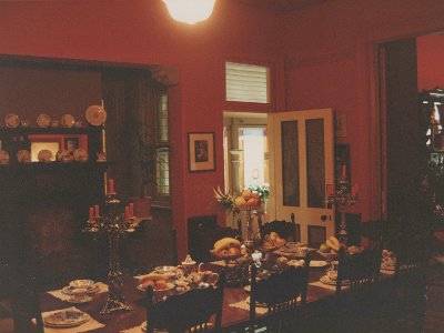 After the museum, the three of us visit Yestergrange; this is the main dining room.