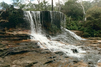 Part of the small waterfall system that leads to the Victoria Falls