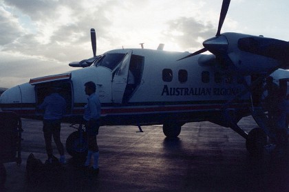 I take a light plane from Mackay to Townsville.