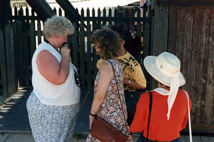 The lady in the red shirt is part of our KMFC group. Her husband is called Bryan but I don't remember her name.