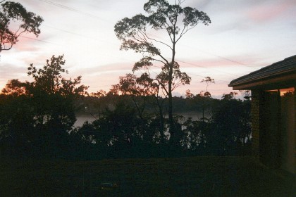 Fog settles in the valley.