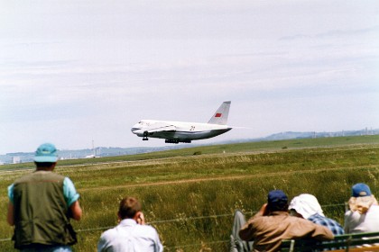 The mighty AN12 is the star of the show. The Antonov An-124 Ruslan is a large, strategic airlift, four-engined aircraft that was designed in the 1980s by the Antonov design bureau in the Ukrainian SSR, then part of the Soviet Union.