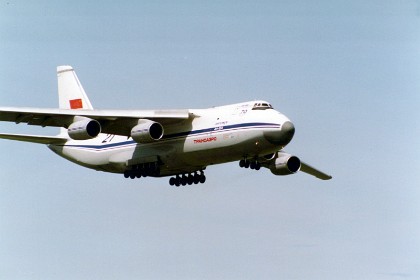 The An-124 remains the largest military transport aircraft in service. The lead designer of the An-124 (and the An-225) was Viktor Tolmachev.