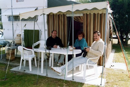 The caravan and annex that John and Mary bought.