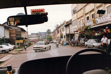 Off the freeway heading to Malacca - a little town along the way