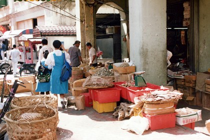 In the Central markets they sell a range of dried fish and dried other things.