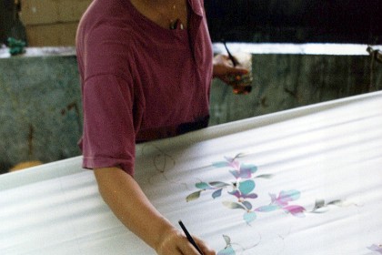 Hand painting a batik. Who cares?