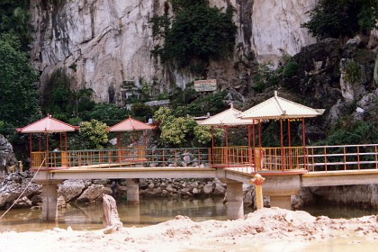 The walls are solid limestone. This means it was at the bottom of the ocean at one time.