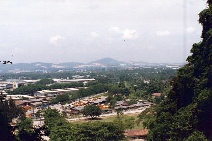 We climb to the top of maybe one thousand steps and get this view from the top.