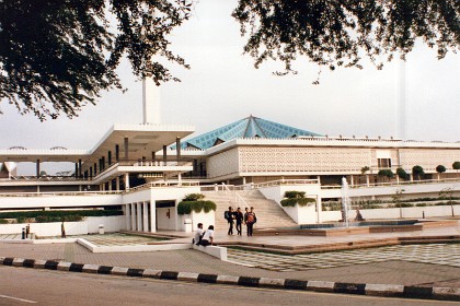 Next day Saturday 1 May, 1953   We're back in K.L. after our shopping tour of the Batu Caves. This is the Masjid Negara, the National Mosque.