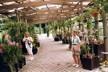 Jenni and Mary at the Hibiscus Garden in the parklands.