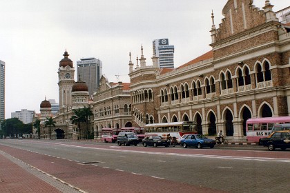 The Sultan Abdul Samad building near Perdaka Square. It was built 1894-1897. The Judicial Department and the High Court are housed here.