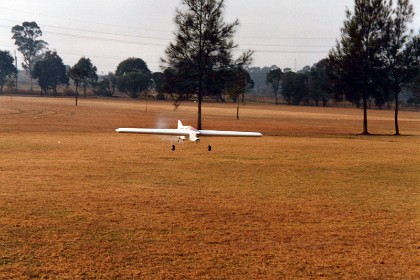 Early part of 1993 &nbsp   My new plane on its maiden flight. Looks like it may be at Liverpool.